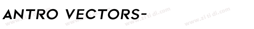 Antro vectors字体转换